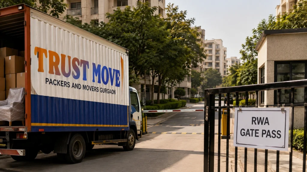 packers and movers gurgaon society gate