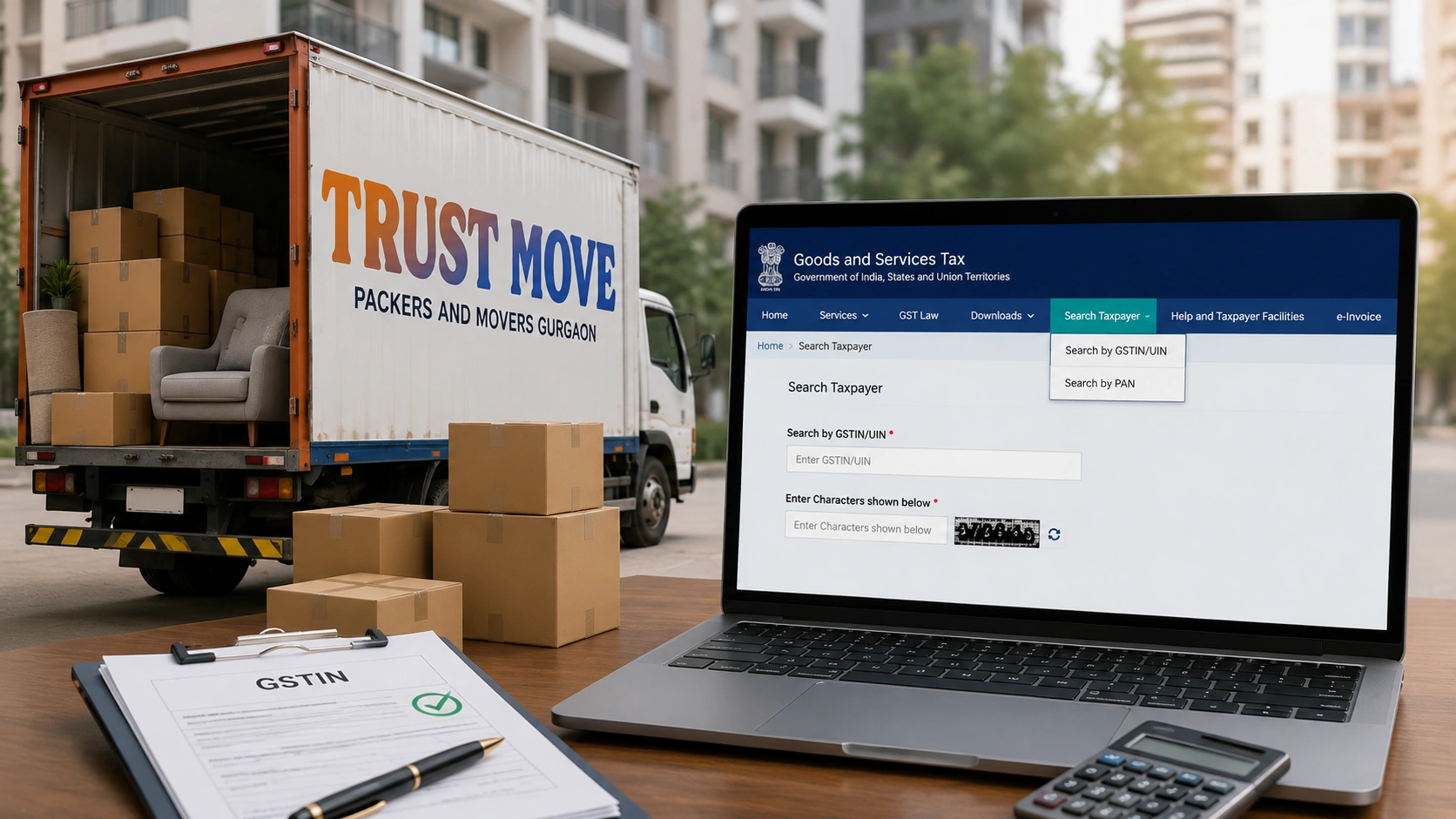 verify gst number packers movers